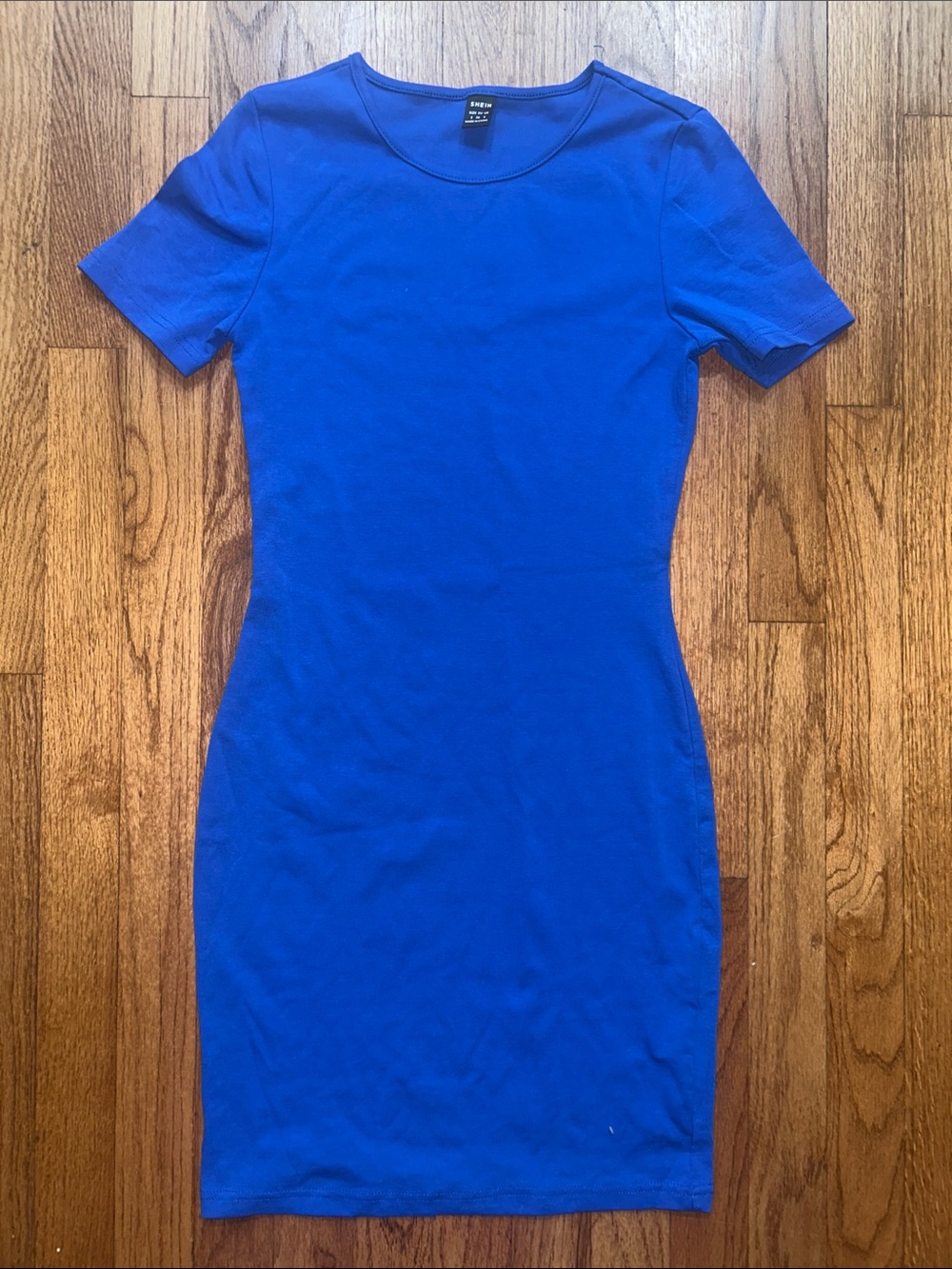 Royal Blue Short Sleeve Bodycon Mini Dress